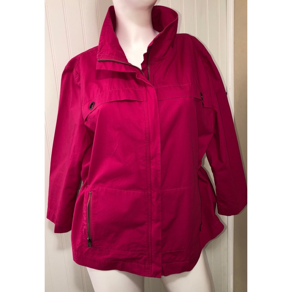 CHICOS Pink Utility Jacket